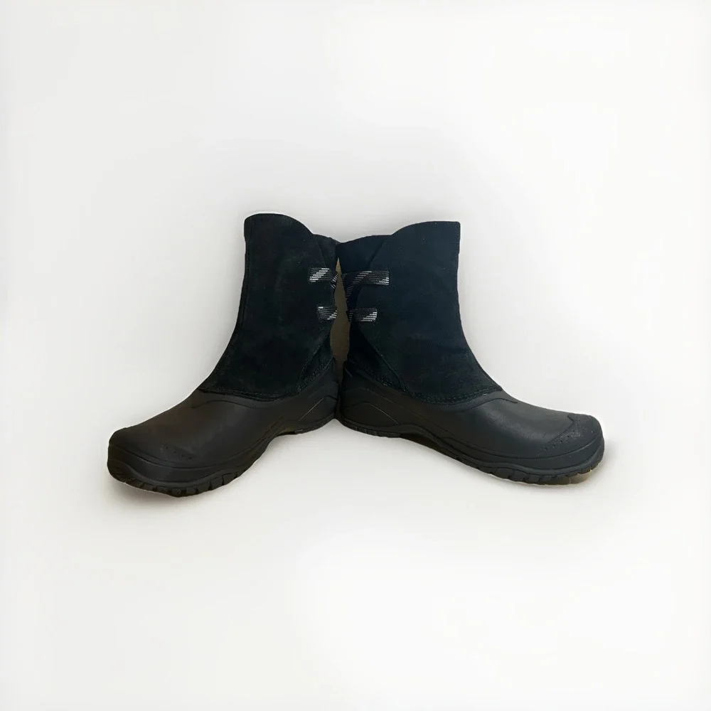 North Face SHELLISTA II Women WaterProof Leather Shorty Boots Shoes Black Size 8